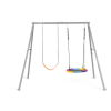 Swing with seat and rocking chair, steel, gray, 267x254x211 cm - Image 2
