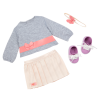 Doll w/ Pink Pleated Skirt, Mei (Asian) - Image 3