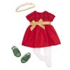 DOLL W/ PLAID EVENING DRESS